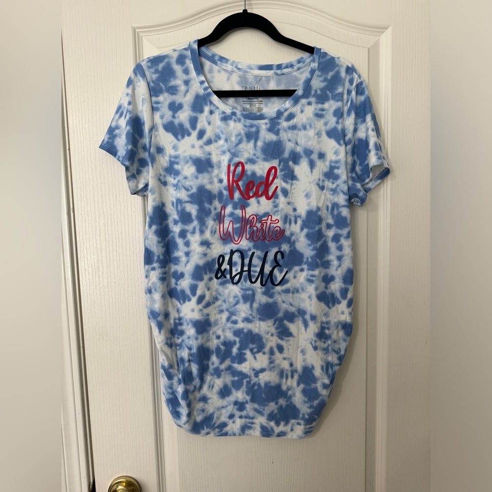 Time and Tru large maternity top. Red, white & Due